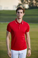 Polo de hombre de poliéster spandex seco personalizado